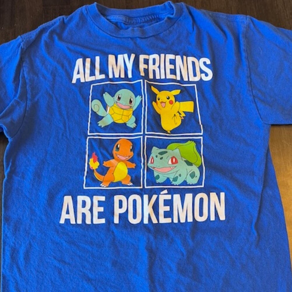 Pokémon Kid’s Blue “All My Friends Are Pokémon 1st Generation Characters T-Shirt